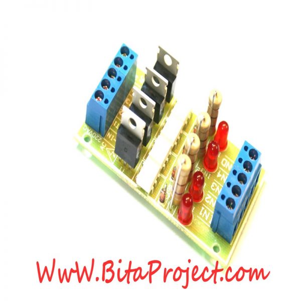 ماژول مبدل سطح ولتاژ 3/3 تا 18 ولت DC به سطح ولتاژ 220 ولت AC چهار کاناله ایزوله شده